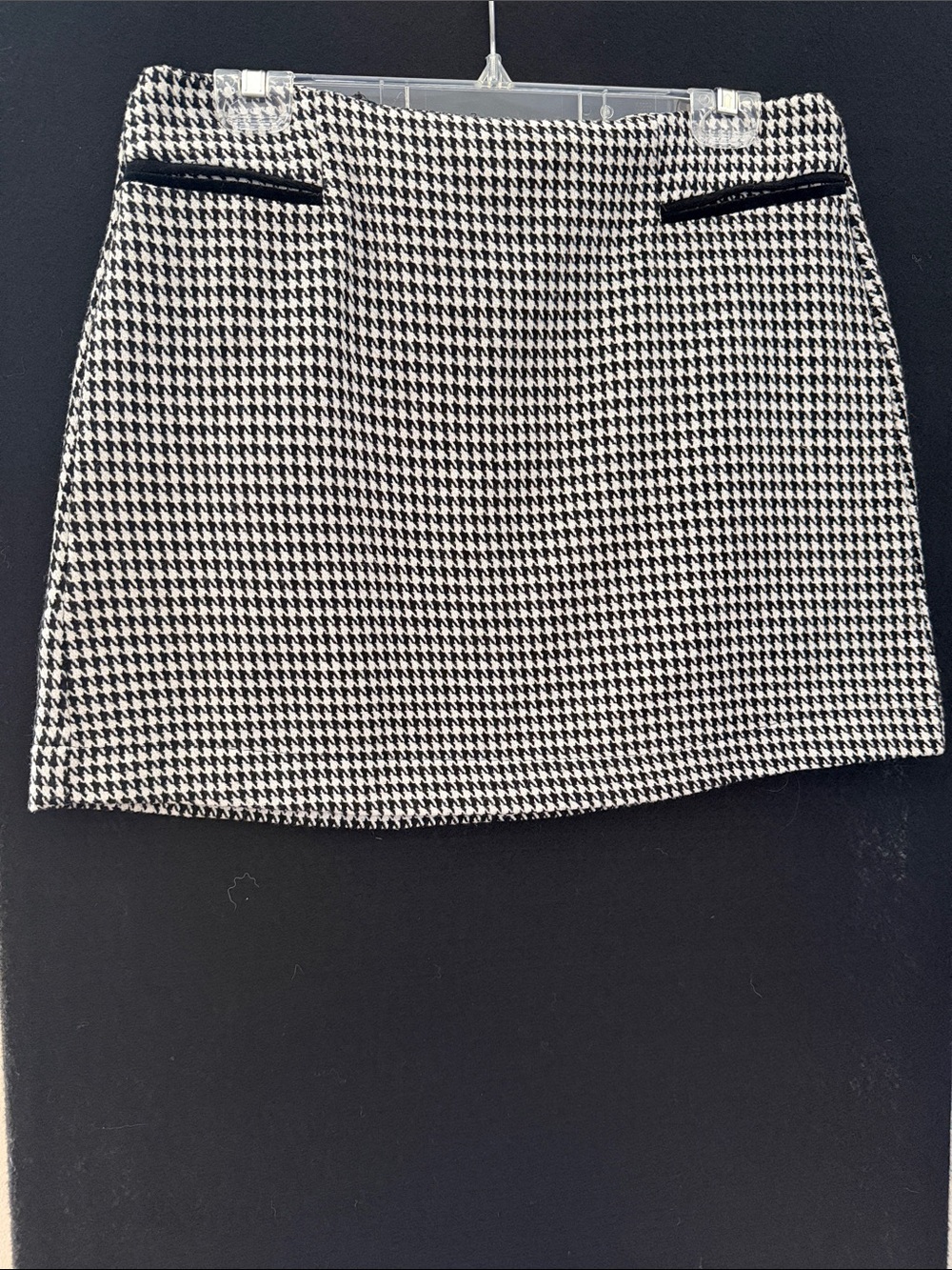 Classic Houndstooth Mini Skirt in Black and White